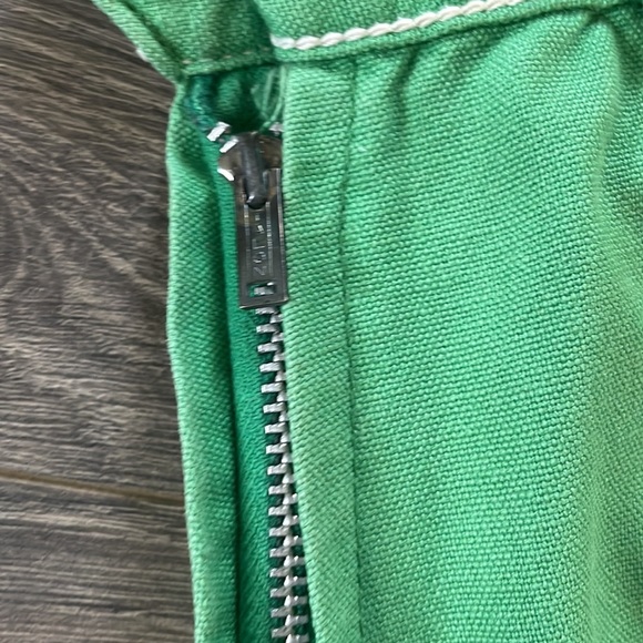 Vintage 1940s Topsail Light Grass Green Sanforized Clam Digger Capris Side Zip - Picture 11 of 16